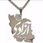 Load image into Gallery viewer, Pendentif "Azadi" carte de l'Iran