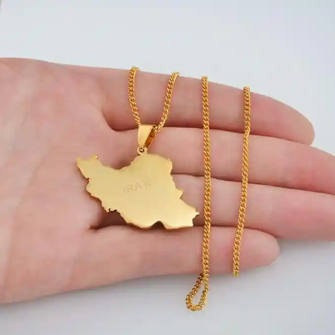 Pendentif CARTE DE L'IRAN